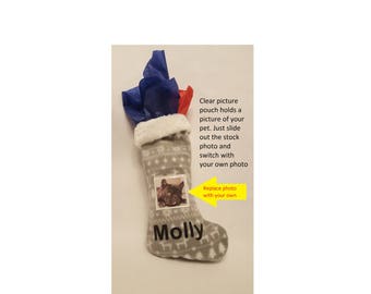 Personalized Pet Stocking-Picture Holder With Name