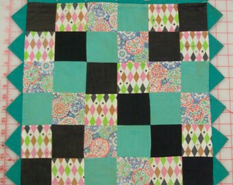 Vintage quilted pillow cover