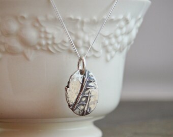 Kansas Necklace, Little Bluestem Necklace, Botanical Necklace, Plant Necklace, Rustic Necklace, Sterling Necklace, Prairie Grass Necklace,