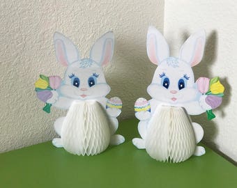 Vintage Honeycomb Easter Bunny decorations