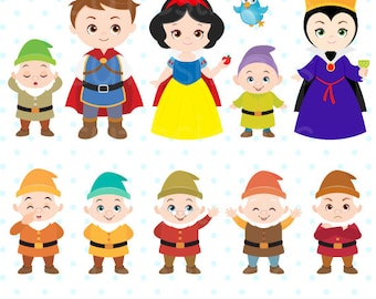 Princess Digital Clipart, Snow White Clipart, Princess Clipart