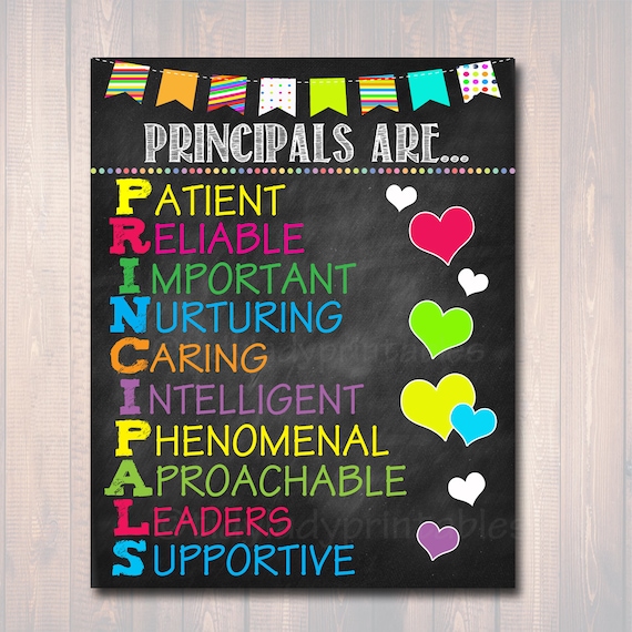 School Principal Poster Principals Are Acronym Art School