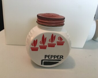 Mid Century Anchor Hocking Vitrock Pepper Jar/Shaker