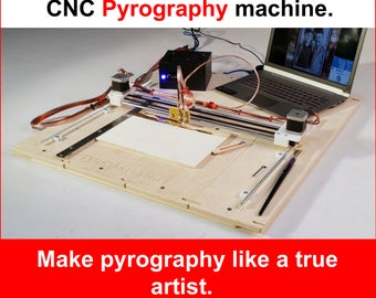 PyroPrinter - CNC Pyrography Machine for HOME BUSINESS. Burned Pictures From Photo.
