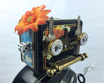 Robot Sculpture "Avon Allie" Found Object Art - Junk Art - Original art