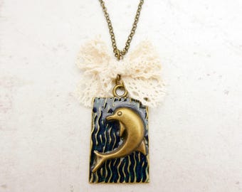 Dolphin Necklace, Dolphin jewelry