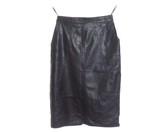 Vintage Norma Modell women skirt genuine leather black