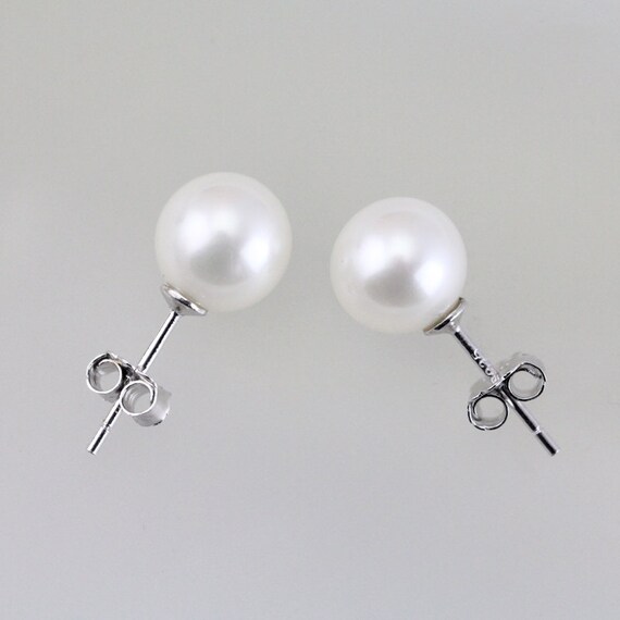 Pearl studlittle girl pearl earringsbaby girl earringflower