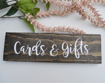 Cards and Gifts Sign | Wedding Cards and Gifts Sign | Wood Cards and Gifts Sign | Wooden Cards and Gifts Sign | Rustic Cards and Gifts Sign