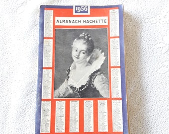 Free Ship. 1956 - Antique French Almanach Almanach Hachette