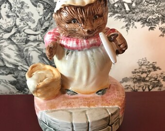Beatrix Potter Mrs. Tiggy Winkle musical figurine. Musical mechanism does NOT play