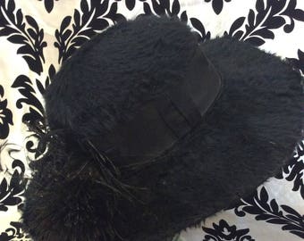 Victorian Beaver Fur Mourning Hat