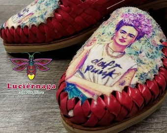 Women's leather sandals. Mexican huarache sandals.