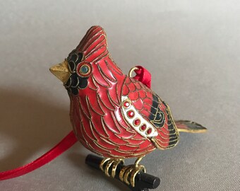 Vintage Cloisonne Enamel Christmas Ornament