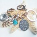 Crystal Crab Key Chain Purse Charm, Bling Beach Quote Keychain, Women's Crystal Handbag Charm, Ocean Blue Beach Key Ring, Beaded Keychain