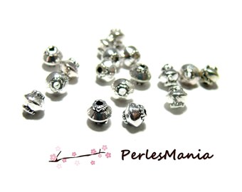 10 5 mm metal silver ANTIQUE H11256 Bicone spacer beads