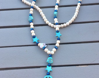 Necklace Goolwa Beach blue