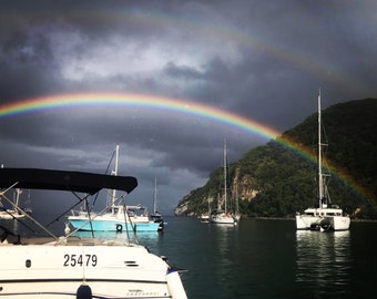 Rainbows by the seaside - photography print