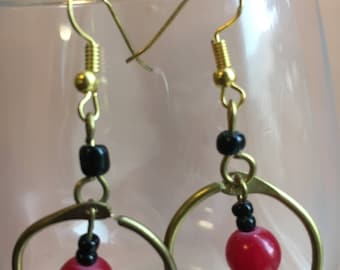 Classy Burgundy Earrings