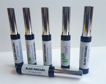 Black Natural Mascara - Vegan Mascara - Black Mascara by RAW Beauty LLC