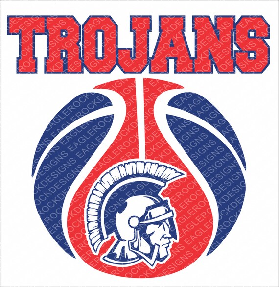 Download Trojans Basketball SVG DXF EPS Digital Cut File for Cameo