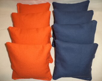 Cornhole Bags 8 Detroit tigers Navy and Orange Bean Bags Tailgate Toss Bag game