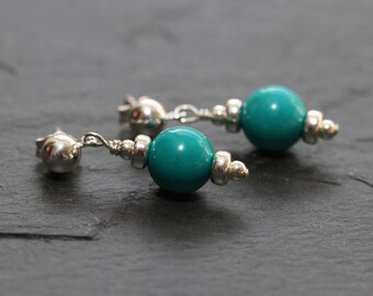 Turquoise and Sterling Silver Earrings