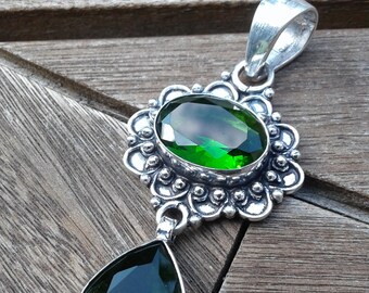 Green Peridot Vintage Style Pendant