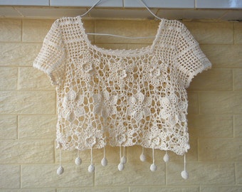 Boho Crochet Crop Top