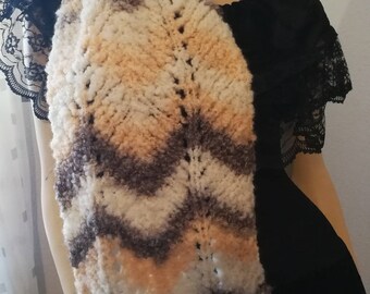 Scarf, unisex, Bouclé yarn