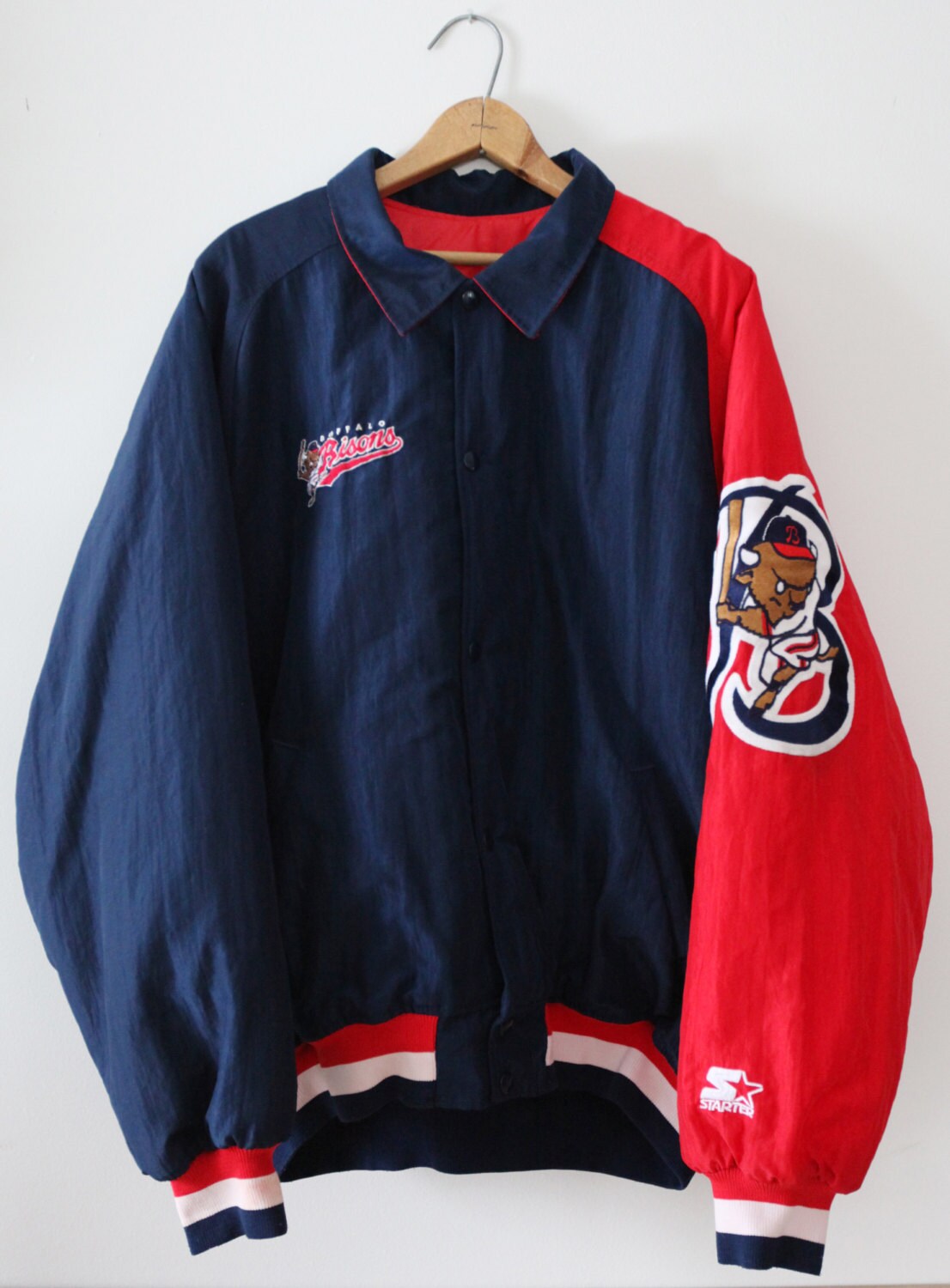 Vintage 90's Buffalo Bisons Starter Jacket SZ XL