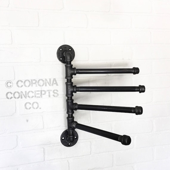 Swivel Industrial Towel Rack / Tie Rack / Clothing Rack 4 X
