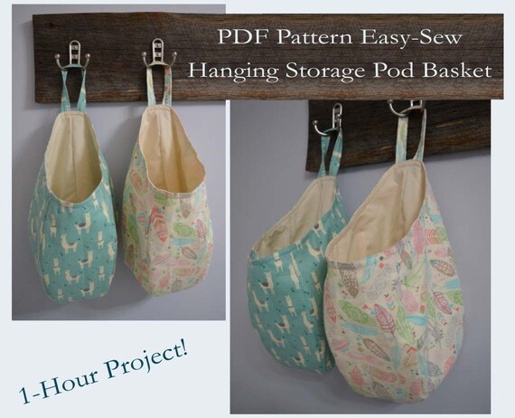 sewing tutorial gloves Sew Easy Basket Storage Hanging Pattern PDF Pod