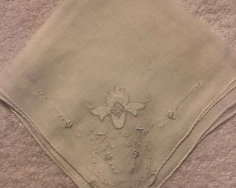 Vintage Floral Handkerchief