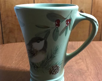 Pfaltzgraff Wintereood Tall Green Mug