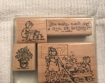 STAMPIN UP! Retired Friendships Grow-2001 Little Girls