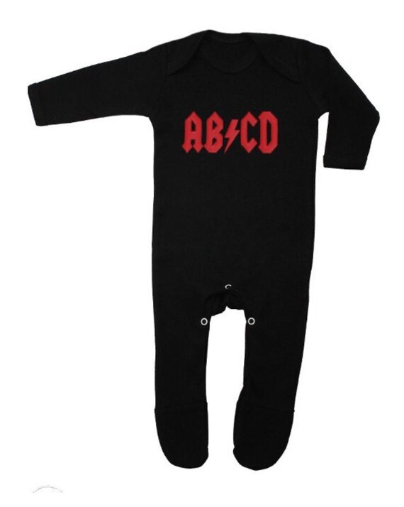 Cool Ab Cd Rock Baby Sleepsuit Rock N Roll Baby Clothes Boys