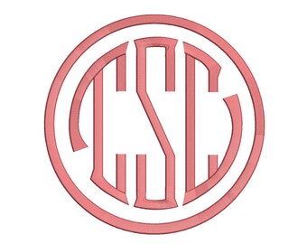 Seal Monogram Embroidery Font 3 Size Font Machine Embroidery Font Instant Download 9 Formats Embroidery Pattern PES and BX