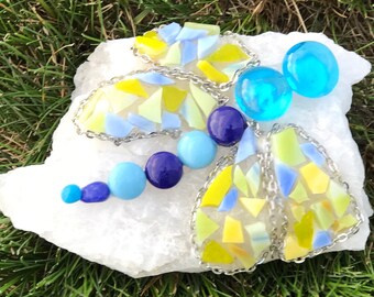 Mosaic Dragonfly on Quartz Rock