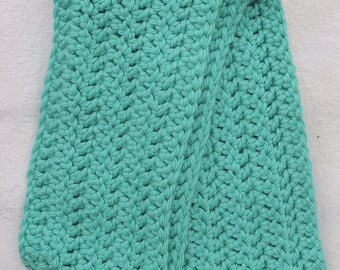 Crochet Infinity Scarf - Aqua / Miami Seafoam / Turquoise - Ready to ship!