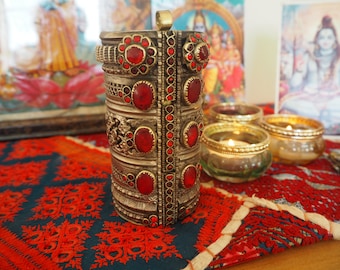 Beautiful Huge Heavy Vintage Afghan Hippie Boho Kuchi Ethnic Tribal Banjara Festival Indie Cuff Bracelet