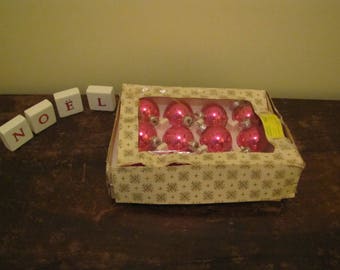 Vintage Pink Glass Christmas Ornaments Christmas Tree Ornaments Christmas Decorations Vintage Decorations Pink Ornaments