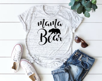 Mama Bear Shirt, Mama Bear TShirt, UNISEX, Floral Mama Bear Shirt, Mom Shirt, Mother's Day Shirt, Baby Shower Gifts for Mom