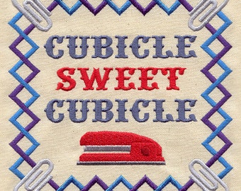 Cubicle Sweet Cubicle floursack teatowel/dishtowel