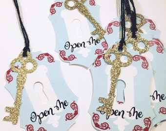 Wonderland Party Favor Tags | Onderland Party Supplies | Tea Party Birthday | Key Party Favor Tags