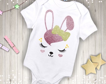 Cut bunny baby vest/onesie