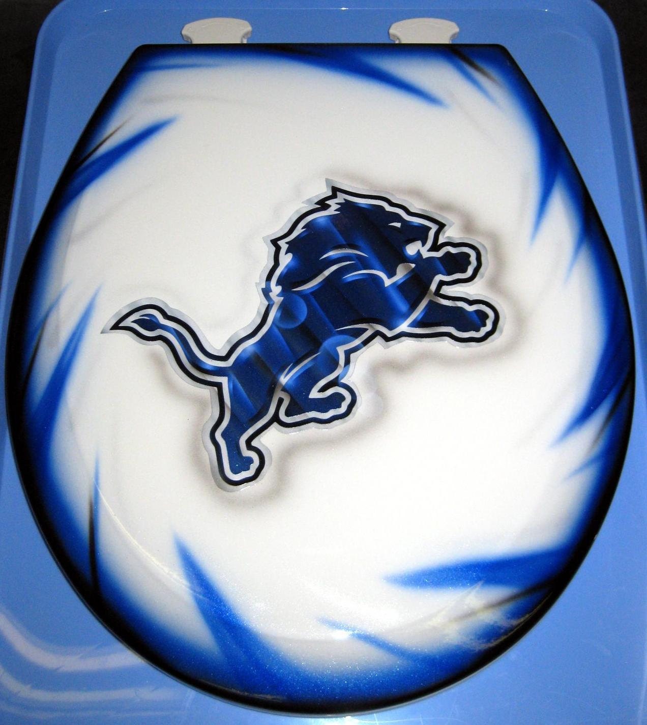 Detroit Lions Custom Airbrushed Toilet Seat New Premium Lid