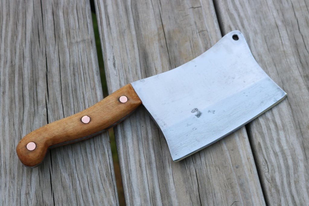 Vintage meat cleaver restored