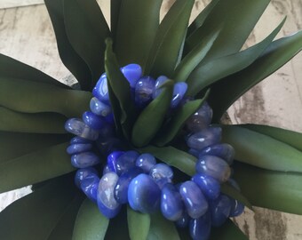 Periwinkle Blue Agate Bracelets