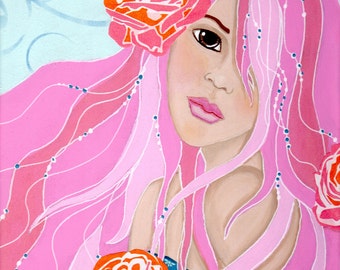 Rose Beauty Giclee Print 10x10 Mixed Media